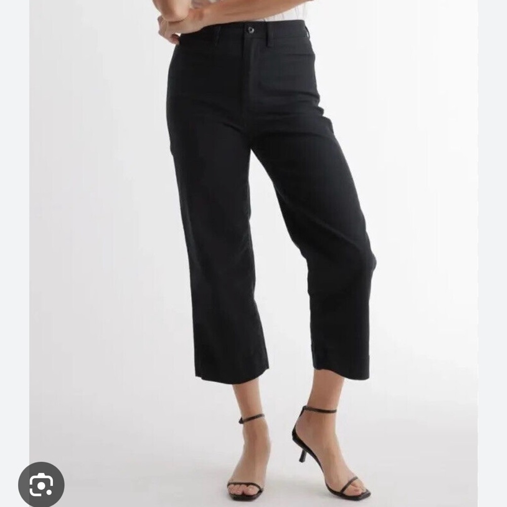 NWOT Quince Stretch Twill Cotton Wide Leg Pants - Discontinued Style